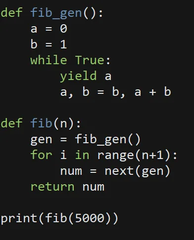 blend - Czy można te funkcje fibonaciego jakoś jeszcze zoptymalizować? Chodzi mi zwła...