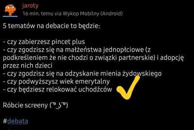 jaroty - 1 z 5 tematów check ( ͡° ͜ʖ ͡°)

#debata