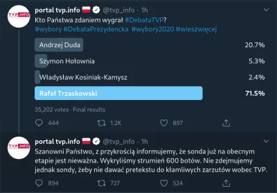 u.....t - Wklejam aktualnego screena z twittera tak na wszelki wypadek, gdyby po namy...