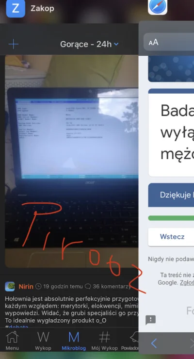 Pirooz - @hissdz: podpis, ostatnia strona ankiety i strona vikopu. Wincyj się nie da ...