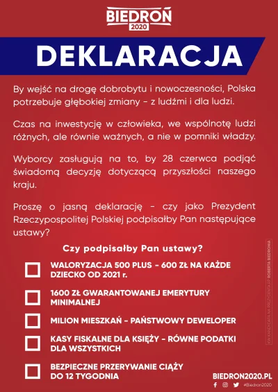 Tom_Ja - > - Biedroń apeluje do kandydatów: zadeklarujcie po jakiej stronie stoicie
...
