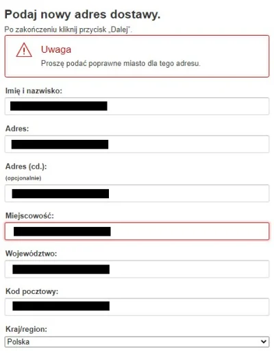 TomegAtomeg - Przy próbie dodania adresu na #amazon w kratce miejscowość nie chce puś...