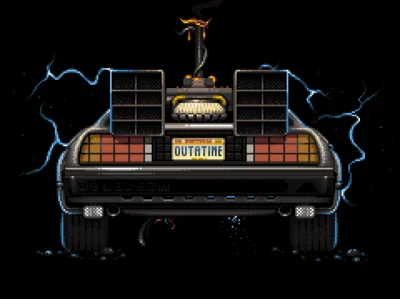 LostHighway - #pixelart #backtothefuture #delorean