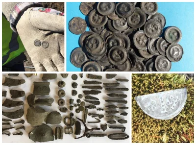 Zwiadowca_Historii - Archeolodzy z poszukiwaczami odkryli skarb średniowiecznych sreb...