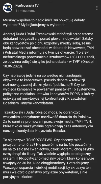 Tony76 - #debata #duda #trzaskowski #wybory #polska #polityka #tvpis #tvn #popis

G...