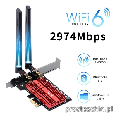 Prostozchin - >> Karta WIFI 6 - AX pod PCI-E << ~116 zł.

Cena z kuponem sprzedawcy...