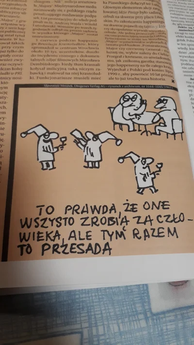 pigoku - #mrozek 
W najnowszym numerze Przekroju. Żeby kaca jeszcze potem za nas miał...