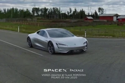 cyberpunkbtc - Wizualizacja przyspieszenia Roadstera z pakietem SpaceX. 0-100 km/h w ...