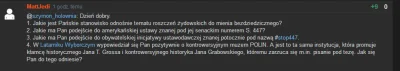 MattJedi - Drugie pytanie było o roszczenia żydowskie. Również brak odpowiedzi. Kandy...