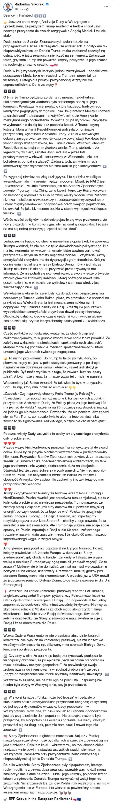 y.....m - Jest nowy wpis Pana Radka podsumowujący wizytę dudy w Stanach.
https://www...