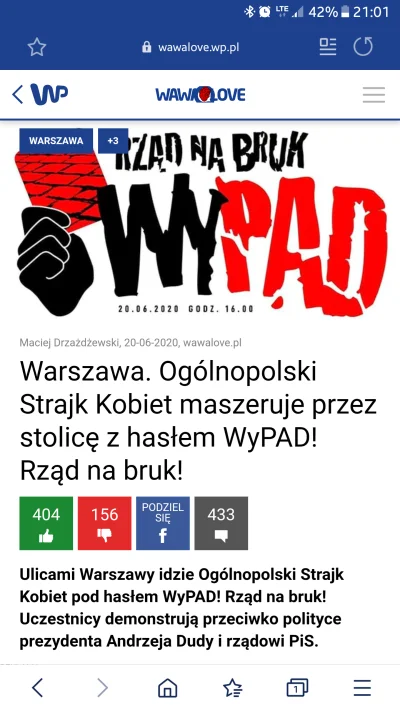 wiarq - Kurde... zawsze myślałem, że WP jest pro PIS i dziś się zdziwiłem jak zobaczy...