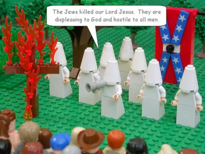 skrajnie_centralny - @deathlef: rasistowskie i antysemickie, powinno się to LEGO zamk...