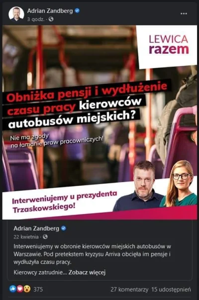 tymirka - Zandberg niczym TVPiS ciśnie po Trzaskowskim i łączy go z wypadkiem autobus...