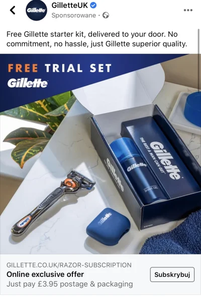 octave25 - Gillette rozdaje za darmo w UK. :D #hatfu #gillette