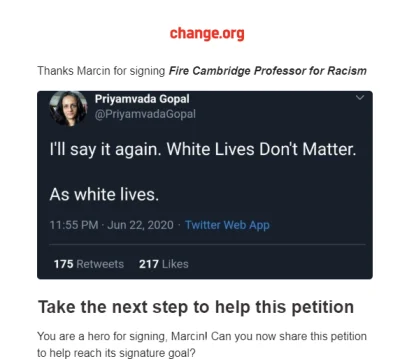 shaki24 - Dodam jeszcze, że 2dni temu na change.org ruszyła petycja (zrzut ekranu).
...