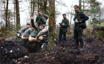 wojna - Żołnierze mieszkający w okopach podczas I wojny światowej, nie mieli toalet a...