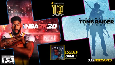 janushek - NBA 2K20, Rise of the Tomb Raider i Erica w PS+ na lipiec. 
#psplus #ps4