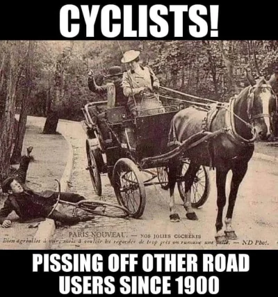 solimoes - @modzelem: ten negatywny stosunek do rowerzystów ma chyba bardzo długą his...