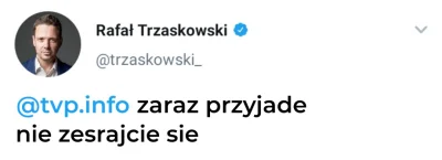 R.....l - Z ostatniej chwili: Rafał Trzaskowski już w drodze do Warszawy
#tvpis #heh...