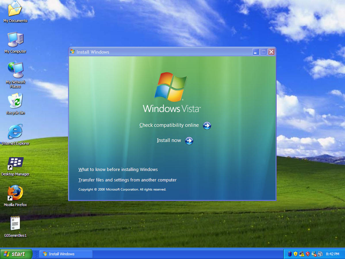 Windows xp operating system