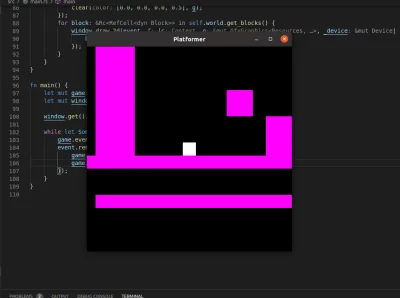 dixtel - Uczę sie Rusta i postanowaiłem zrobić bardzo prostą platformówkę. Nic w niej...