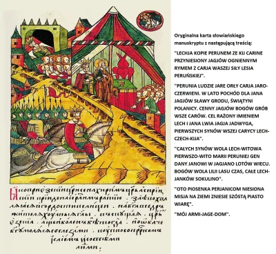 binuska - Oryginalna karta niedawno opublikowanego słowiańskiego manuskryptu wraz z p...