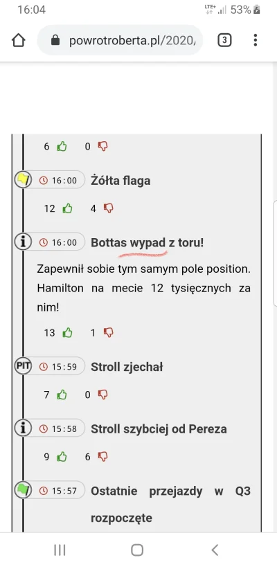 Kamyk216 - Dlaczego na wp nie chcą Bottasa na torze? 
#kubica