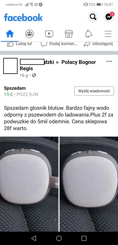 soltynio - Uwielbiam czytac oferty na grupach. Czysta polszczyzna jak u Sienkiewicza ...