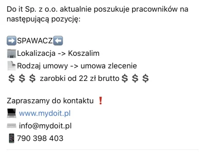 suqmadiq2ama - #pracaspawaczamnieprzeistacza #ofertypracy #januszebiznesu 


Za moich...