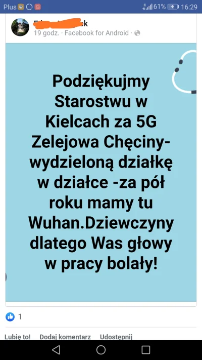 1z100 - Bolą was głowy w #kielce?
#koronawirus #5g #foliarze