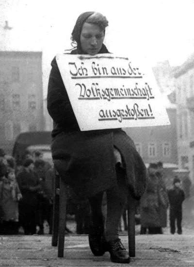 myrmekochoria - Niemka wystawiona na widok publiczny za romans z Polakiem, 1942. Mój ...