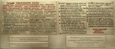 Xavax - Tablice 21 Postulatów Gdańskich z Sierpnia 1980, przechowywane przez Centraln...