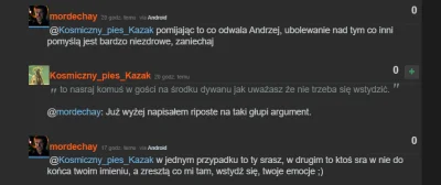 mordechay - @KosmicznypiesKazak: A zresztą proszę, wklejam moje dwie jedyne odpowiedz...