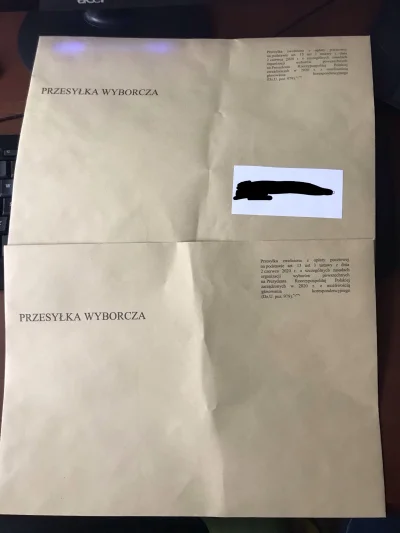 kropek00 - Mirki, w pakiecie wyborczym dostałem dwie koperty na przesyłkę wyborczą i ...