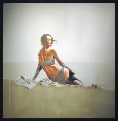 panidoktorodarszeniku - Michael Carson
Beach girl, 2014, olej na panelu, 122 x 122 c...