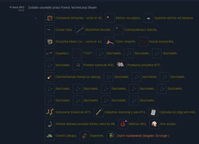 trejn - Z cyklu ludzkich tragedi #steam usunął mi cały ekwipunek na drugim koncie z #...