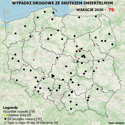 Birbirgo13 - MAPA WYPADKÓW DROGOWYCH ZE 
SKUTKIEM ŚMIERTELNYM - WAKACJE 2020

Mi...