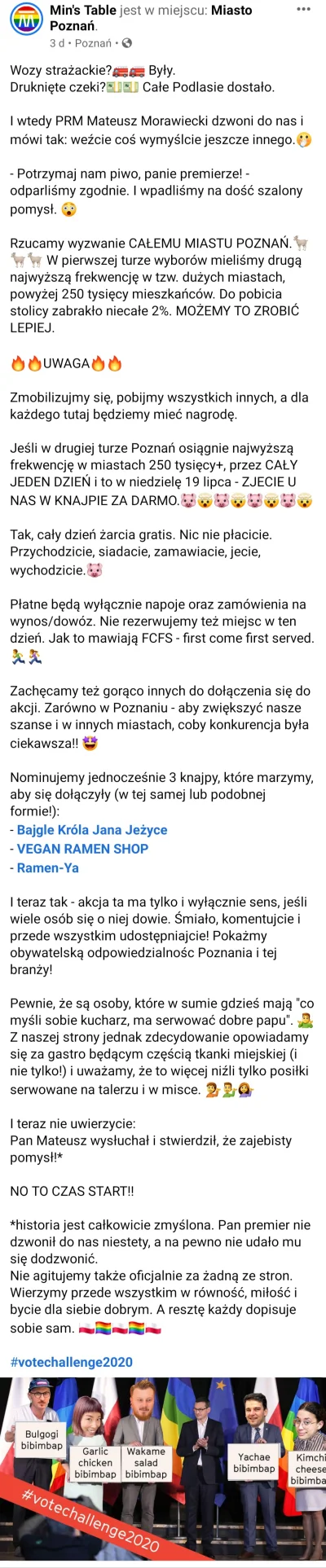 dondon - O jak szanuję.
Min's Table i kilka innych knajp będą przez cały dzień karmić...