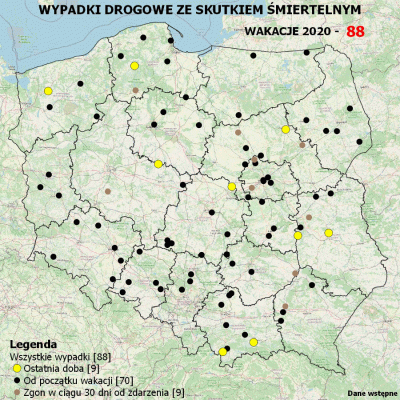 Birbirgo13 - MAPA WYPADKÓW DROGOWYCH ZE 
SKUTKIEM ŚMIERTELNYM - WAKACJE 2020


...