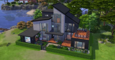13czarnychkotow - Zbudowałam nowy dom w Simsach, taki na bogato, z barem, spa, basene...