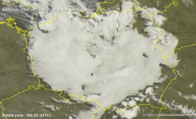 lhotse89 - Tak dzisiaj z rana wyglądał obraz satelitarny Polski, dookoła słonecznie, ...