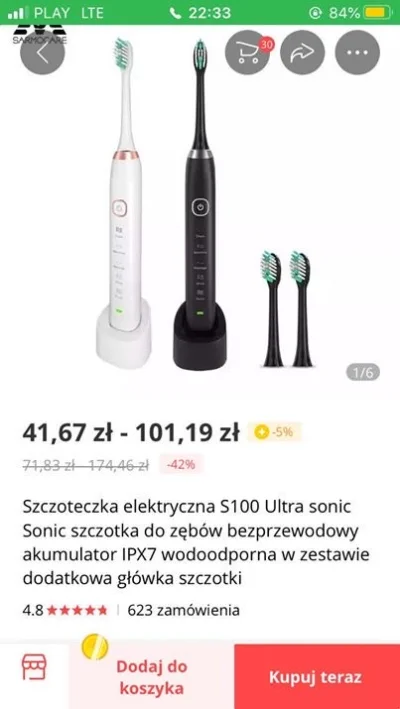 ataeB - @MechanicznaPitaja: ja kupiłam kiedyś na promocji w lidlu szczoteczkę soniczn...