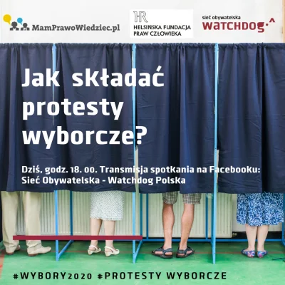 WatchdogPolska - Hej, zapraszamy dziś o 18.00 na naszego Facebooka. Eksperci Helsińsk...