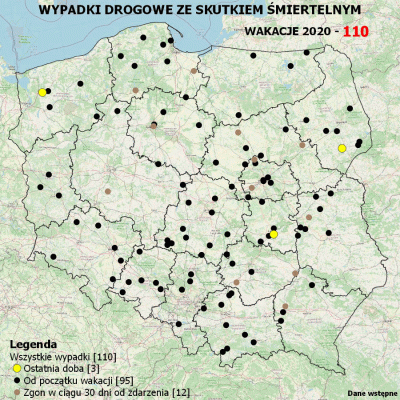 Birbirgo13 - MAPA WYPADKÓW DROGOWYCH ZE 
SKUTKIEM ŚMIERTELNYM - WAKACJE 2020

Wc...