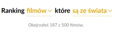 Fifth_Element - Ile macie filmów obejrzanych z top500 na #filmweb. Jak macie konto na...