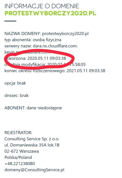 wyseq - Screenshot że strony https://domeny.pl/whois.html