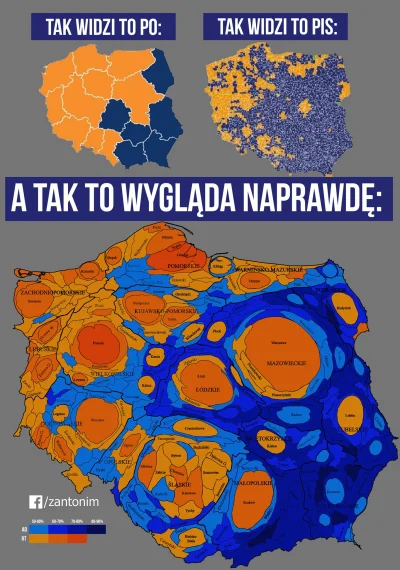 Reepo - Mapa z uwzględnieniem gęstości zamieszkania. Jak oczka w rosole, nie wiem czy...