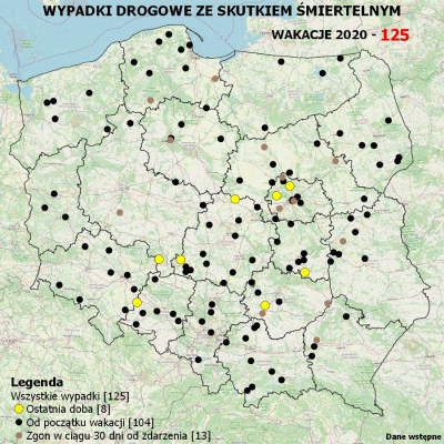 Birbirgo13 - MAPA WYPADKÓW DROGOWYCH ZE 
SKUTKIEM ŚMIERTELNYM - WAKACJE 2020


...