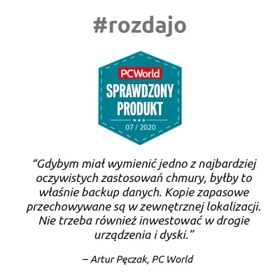 nazwapl - Mamy dla Was #rozdajo!

Cloud Backup w nazwa.pl z rekomendacją Sprawdzony...