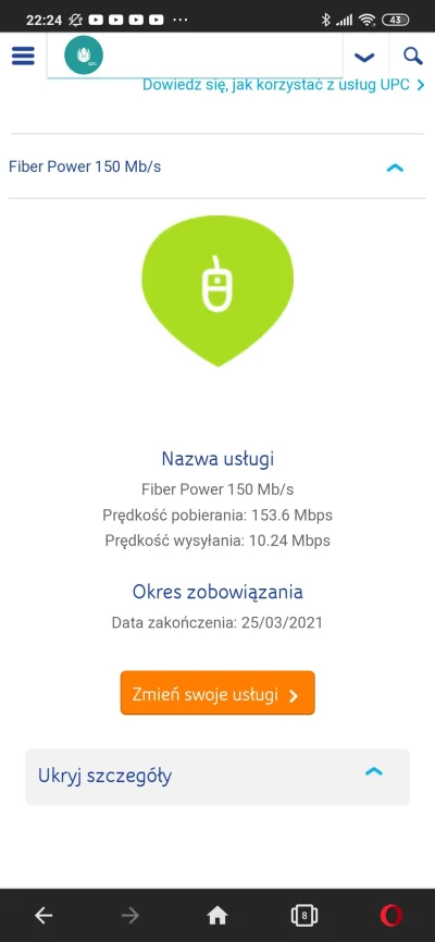 Akamicz - #upc #krakow
Mam do odstąpienia internet z upc (cesja)

Tylko 34.99

150 Mb...
